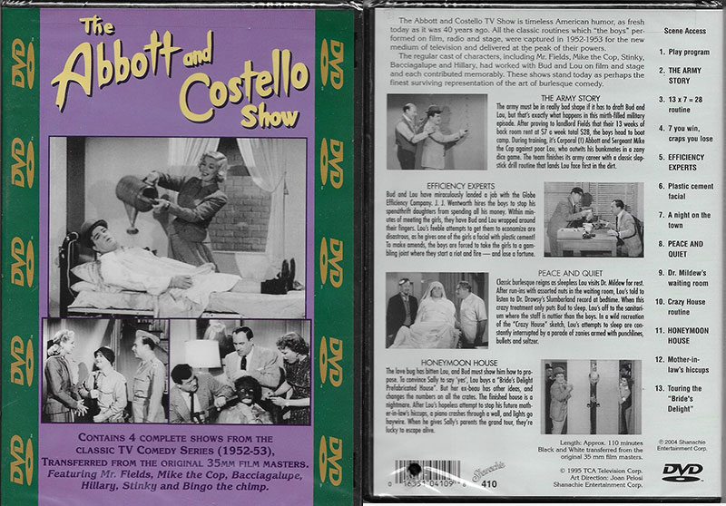 "The Abbott and Costello Show" DVD Vol. #410