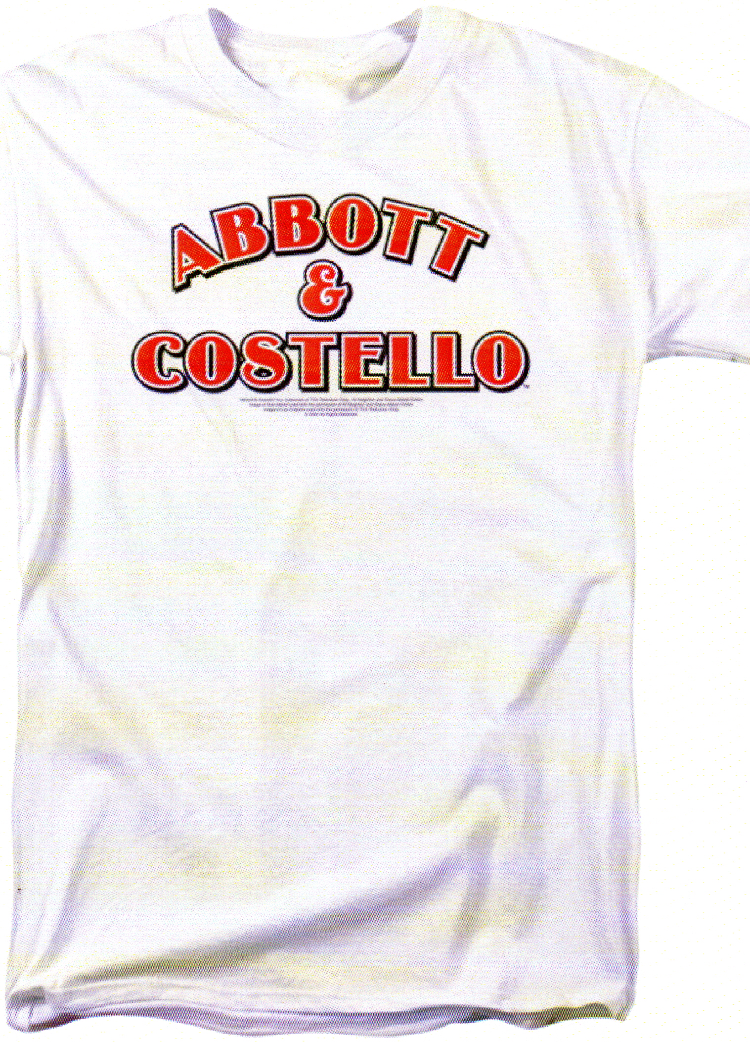 Abbott & Costello Short Sleeve Tee (white) - Click Image to Close