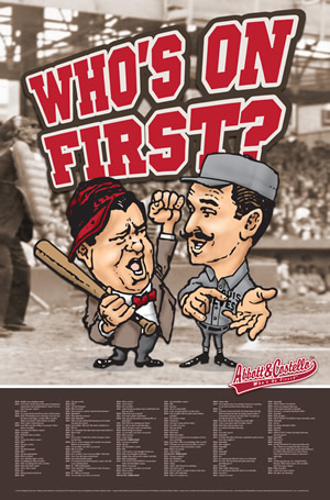 "Who's On First?" wall poster (cartoon version) - Click Image to Close
