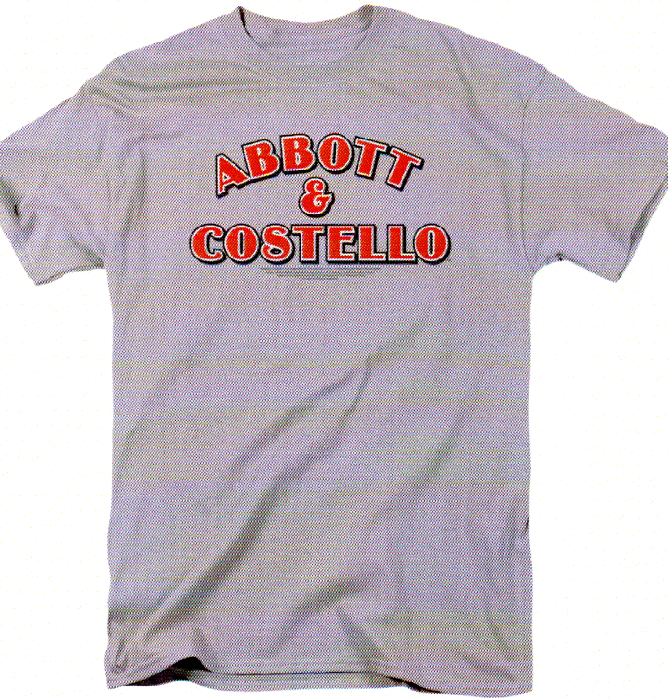 Abbott & Costello Short Sleeve Tee (grey) - Click Image to Close