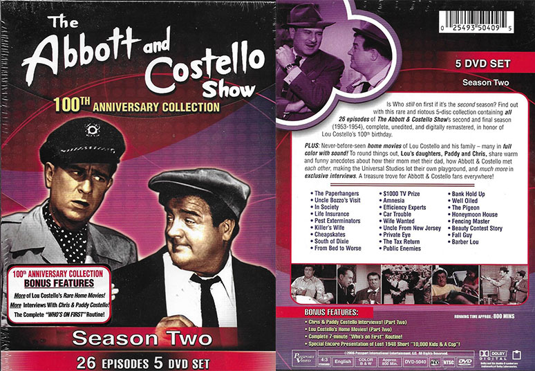ABBOTT AND COSTELLO TELEVISION SHOW - Season Two